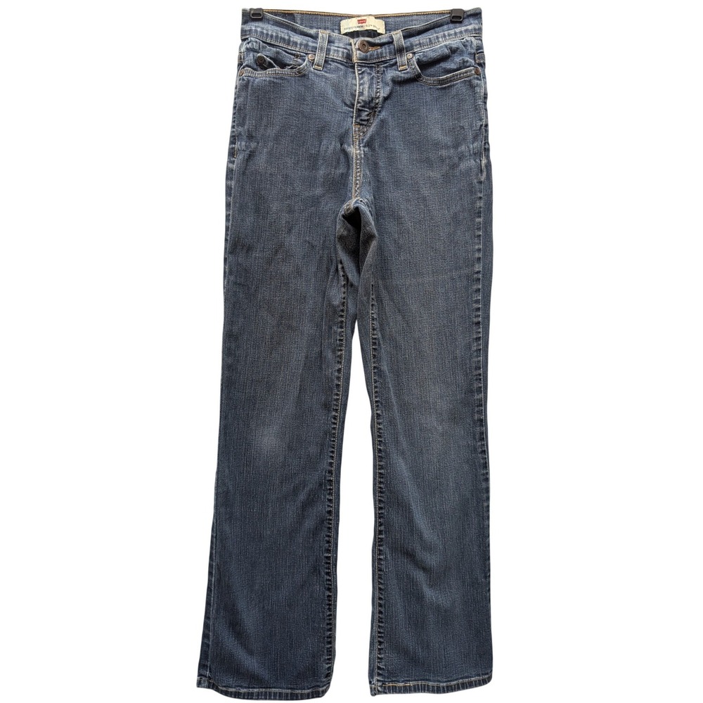 Levi's 512 Perfectly Slimming Bootcut Jeans Womens 4M‎ Blue Mid Rise Denim